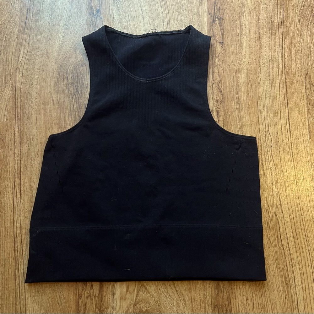 Adidas Warpknit Seamless Black Crop Tank Women’s Medium
